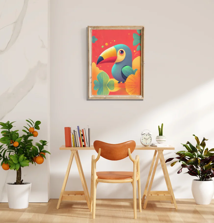 02 Bird Art Print The Lucky Toucan Tropical Printable Wall Art