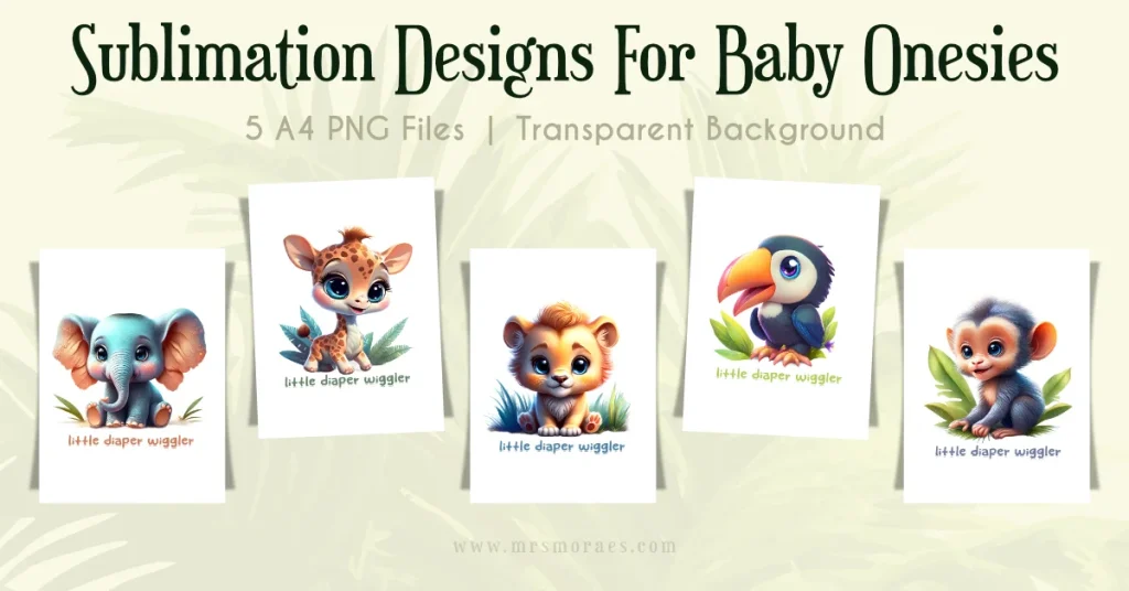 The Cutest Sublimation Designs For Baby Onesies by Mrs Moraes